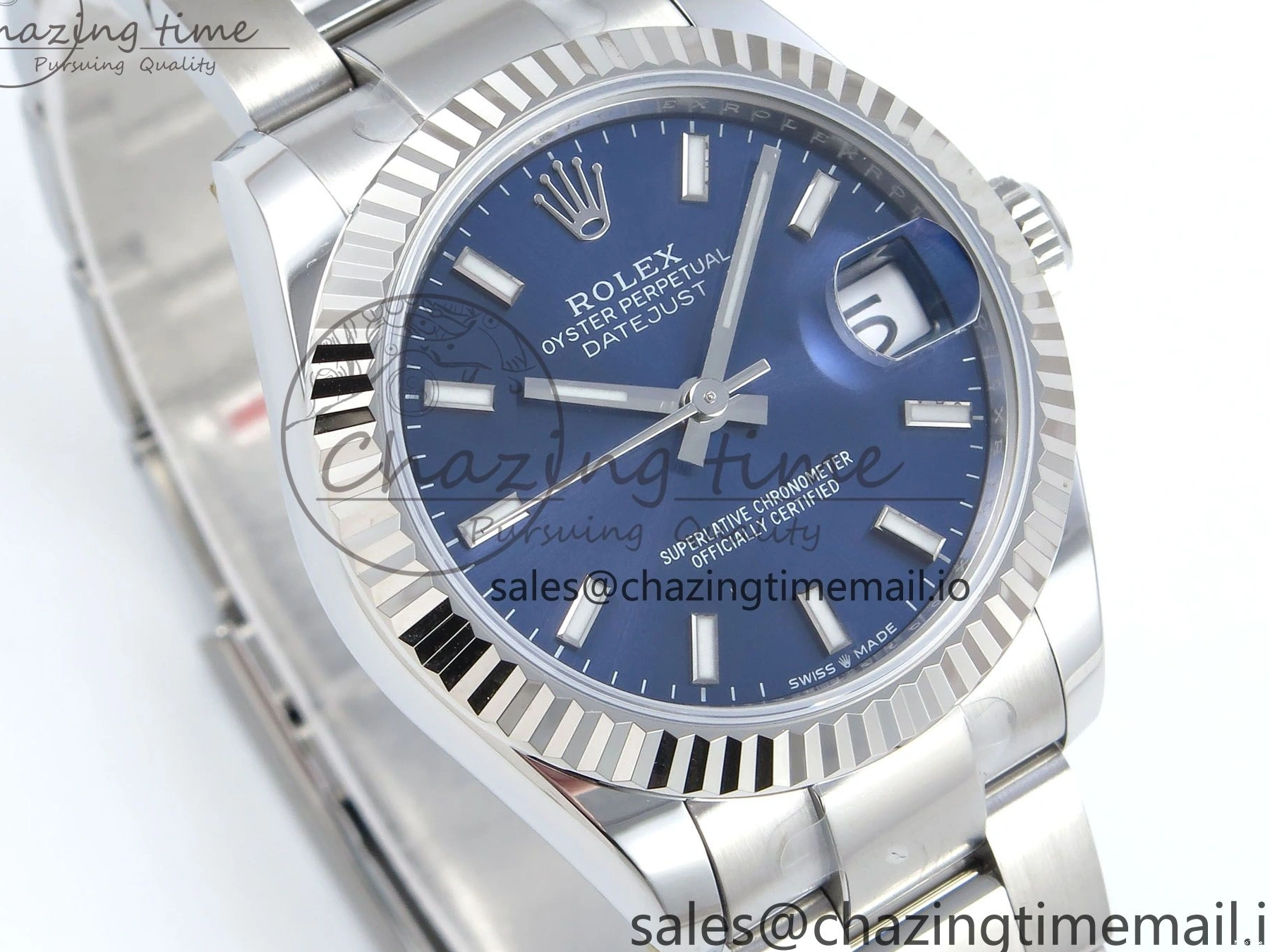 MiroTime 0417 DateJust 31 278274 ARF 1:1 Best Edition 904L Steel Blue Dial Stick Marker on SS Oyster Bracelet ETA MultiPurpose 554